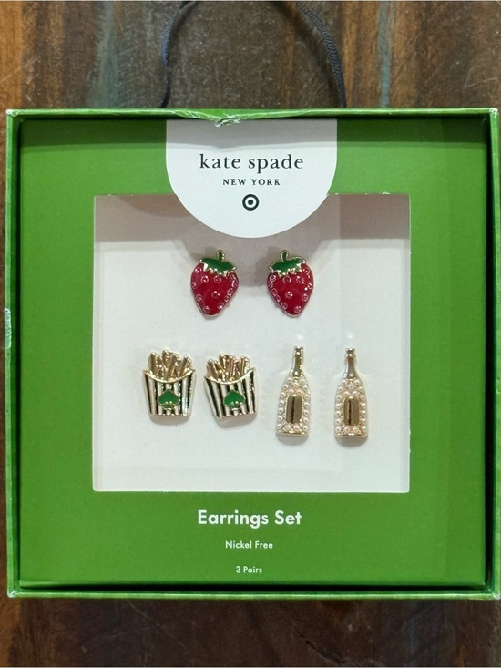 kate spade Jewelry - Kate Spade x Target Limited Edition Whimsical 3 Pair Stud Earrings New in Box